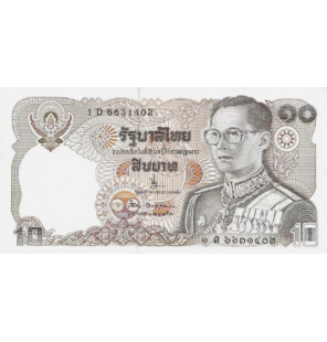 Tailandia 10 Baht 1980 ND...