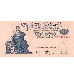 Argentina 1 Peso 1951 Pick 257