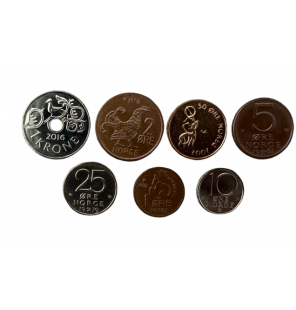 Noruega set de 7 monedas...