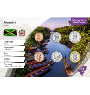 Jamaica 10, 25 Centavos, 1,...