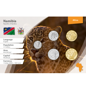 Namibia 5, 10, 50 Centavos,...