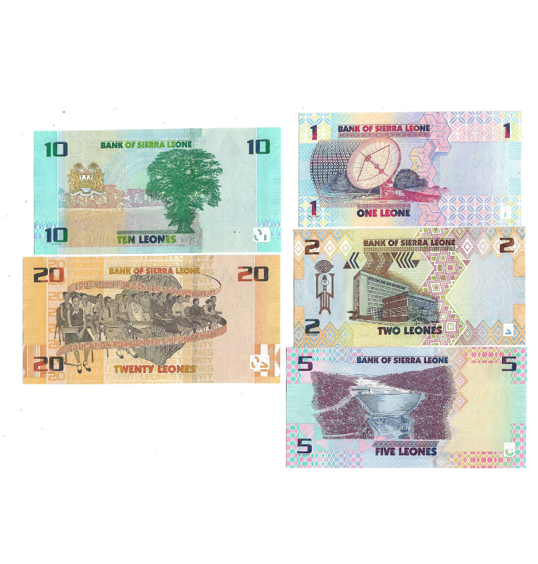 Sierra Leona 1,2,5,10,20 Leones 2022 Pick Nuevo