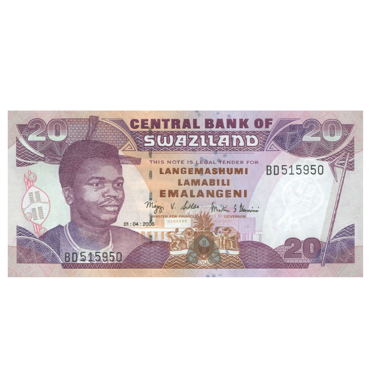 Suazilandia 20 Emalangeni 2006 Pick 30c
