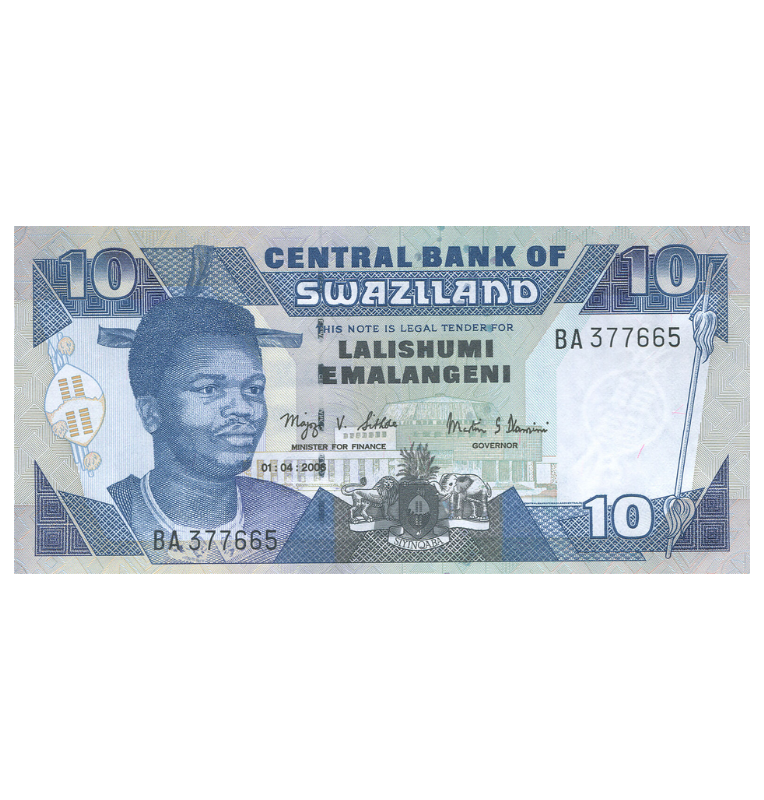 Suazilandia 10 Emalengeni 2006  Pick 29c
