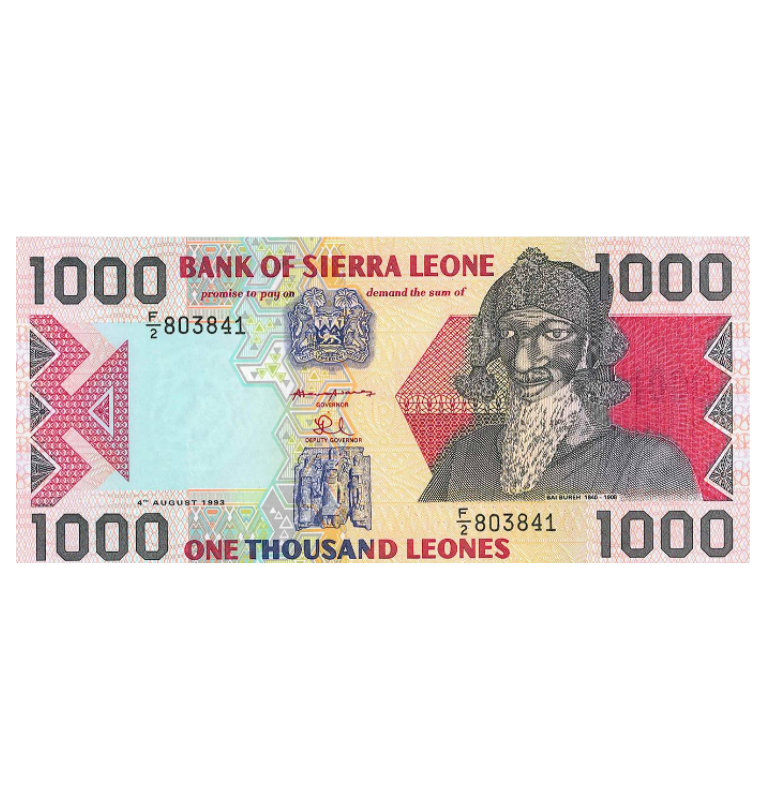 Sierra Leone 1,000 Leones 1993 Pick 20