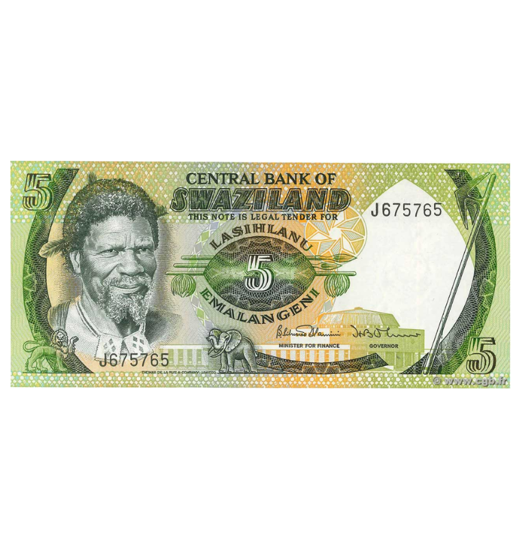 Suazilandia 5 Emalengeni 1984 ND Pick 9b