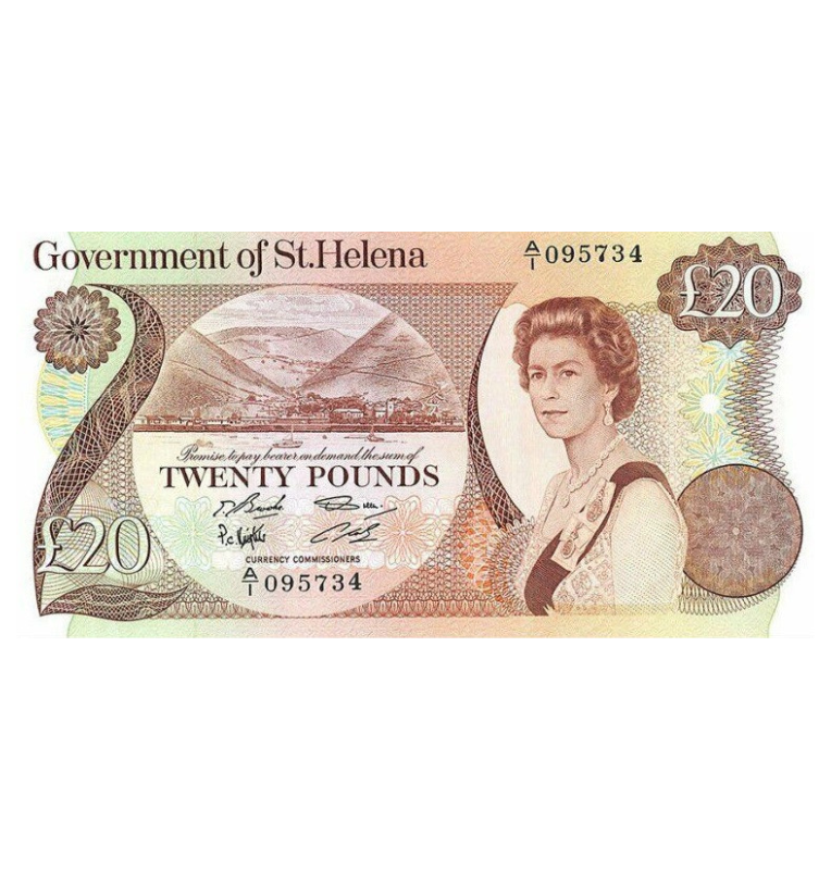 Santa Helena 20 Libras 1986 ND Pick 10