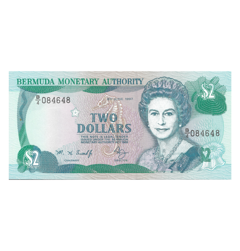 Bermuda 2 Dolars 1997 Pick 40Ab