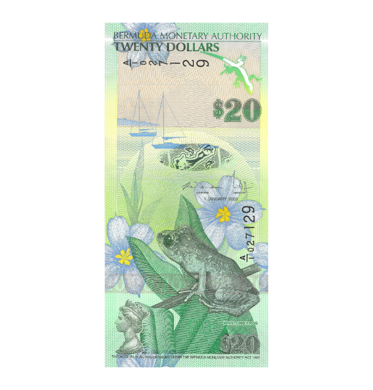 Bermuda 20 Dollars 2009 Pick 60b
