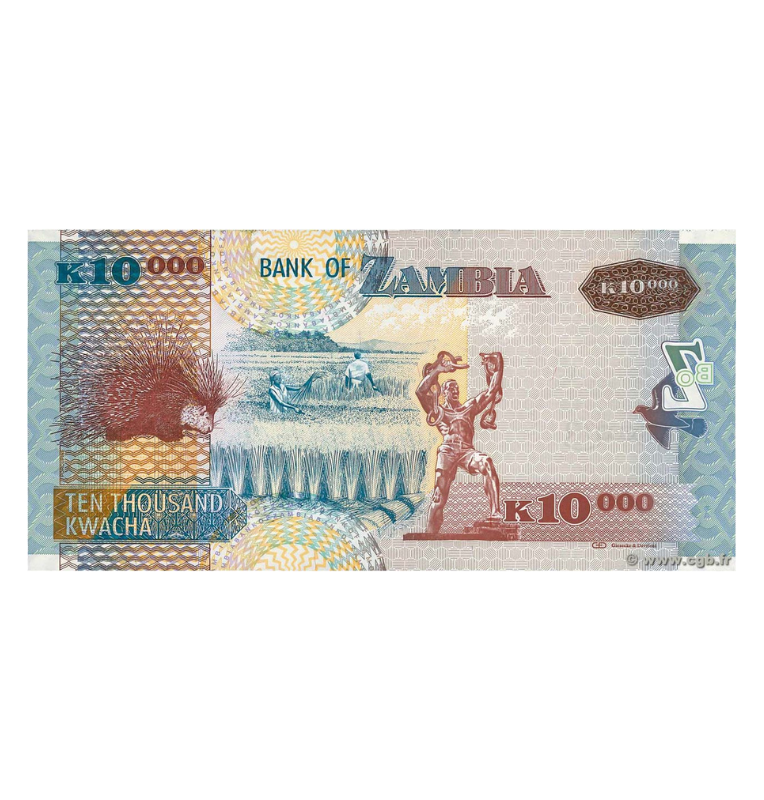 Zambia 10.000 Kwacha 2008 Pick 46e
