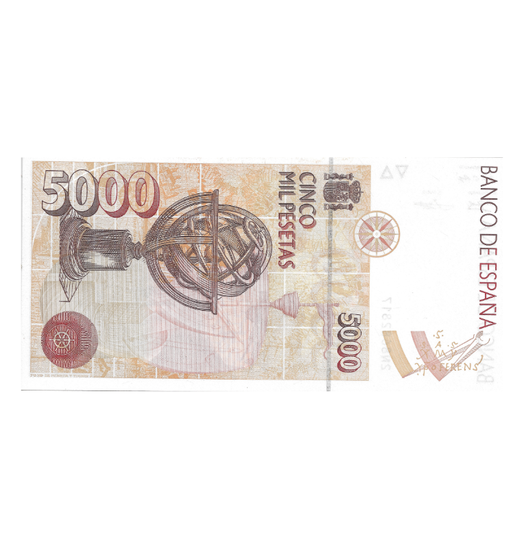 España 5.000 Pesetas 1992 Pick 165