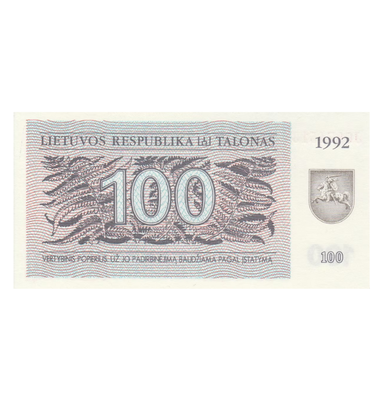 Lituania 100 Talonas 1992 Pick 42