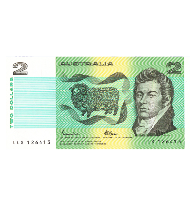 Australia 2 Dolares 1985 ND Pick 43e