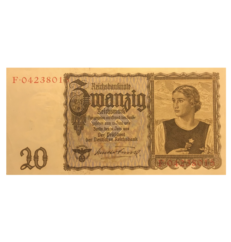 Alemania 20 Reichsmark 1939 pick 185