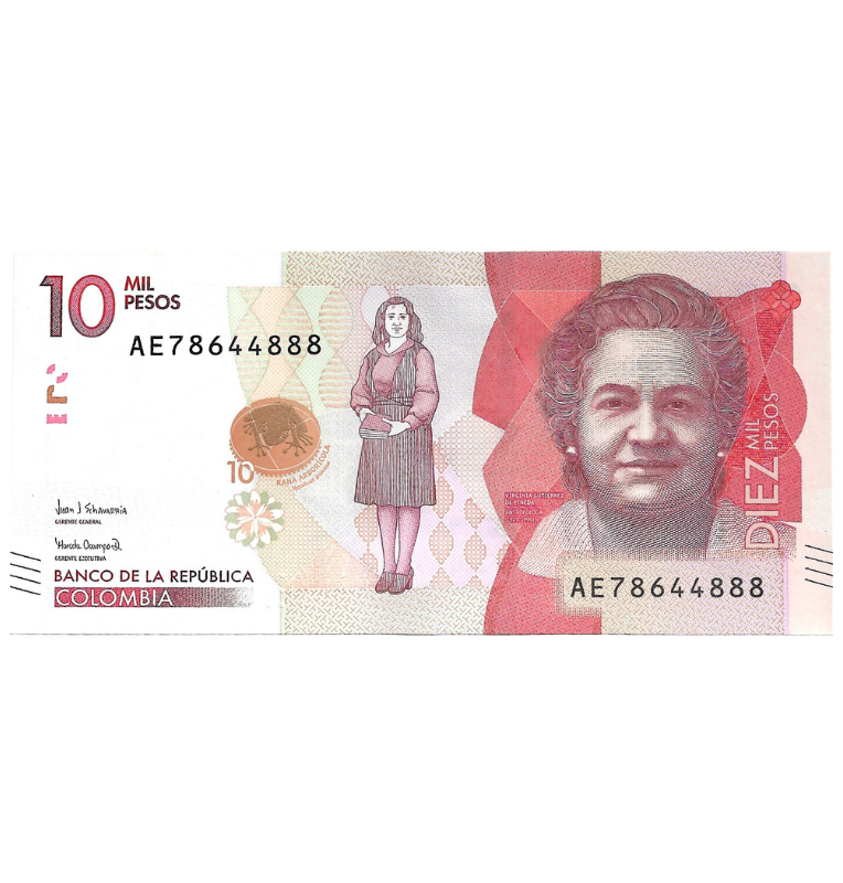 Colombia 10.000 Pesos 2017. Serie AE