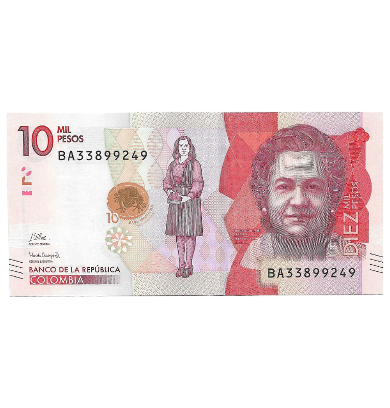Colombia 10.000 Pesos 2021. Serie BA