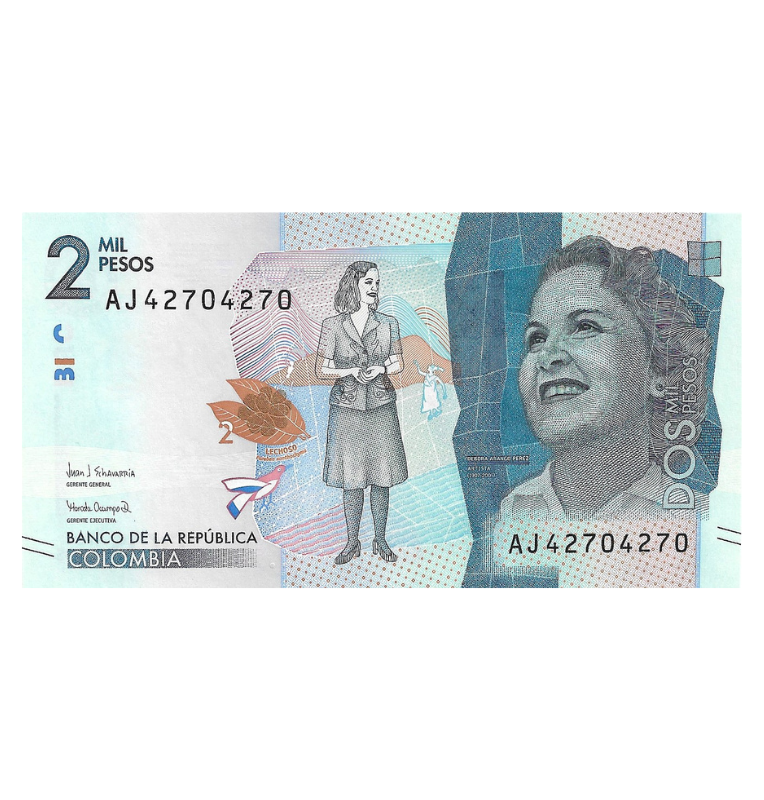 Colombia 2.000 Pesos 2017 Serie AJ
