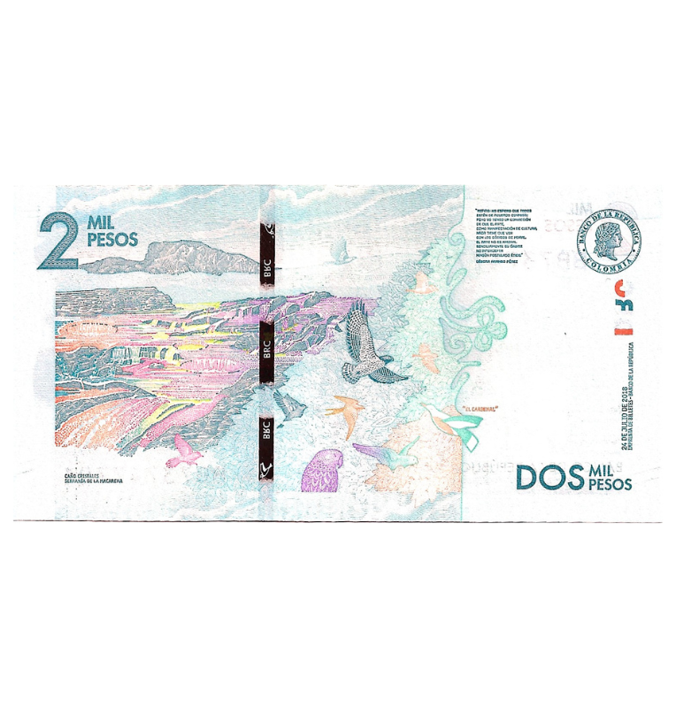 Colombia 2.000 Pesos 2018 Serie BB