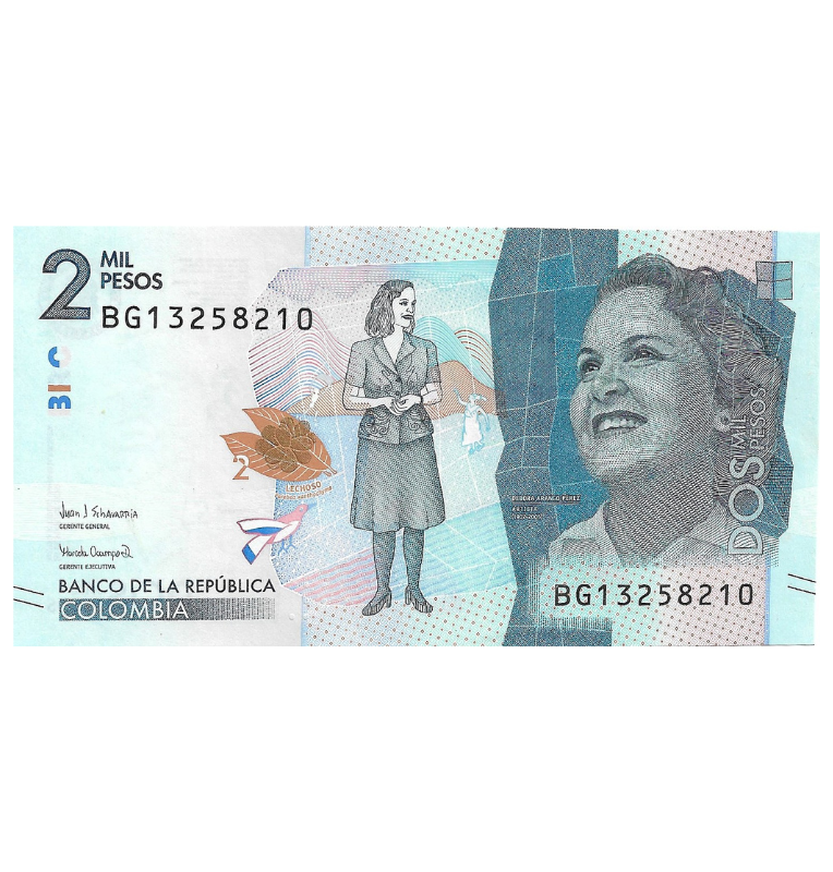 Colombia 2.000 Pesos 2020 Serie BG