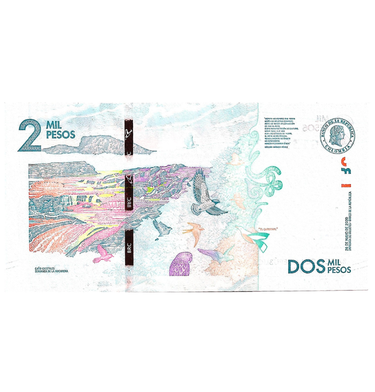 Colombia 2.000 Pesos 2020 Serie BG