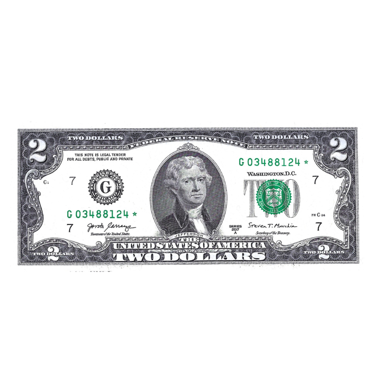 Estados Unidos de America 2 Dólar 2017. Reposición