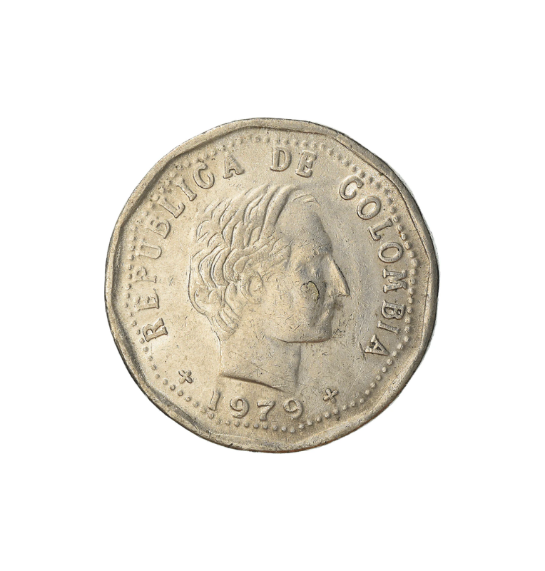 Colombia 50 Centavos 1970-1978 NO UNC (Ramo grueso)