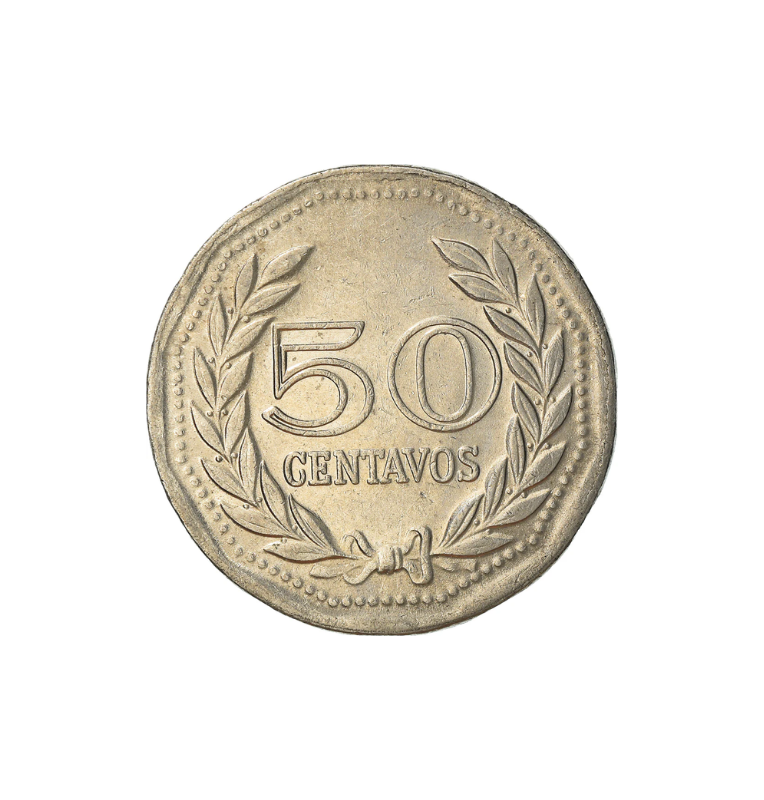 Colombia 50 Centavos 1970-1978 NO UNC (Ramo grueso)