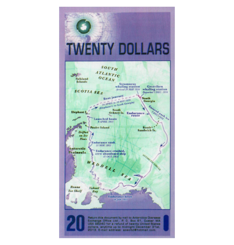 Artantica 20 Dólares 2008 (Billete de fantasia)