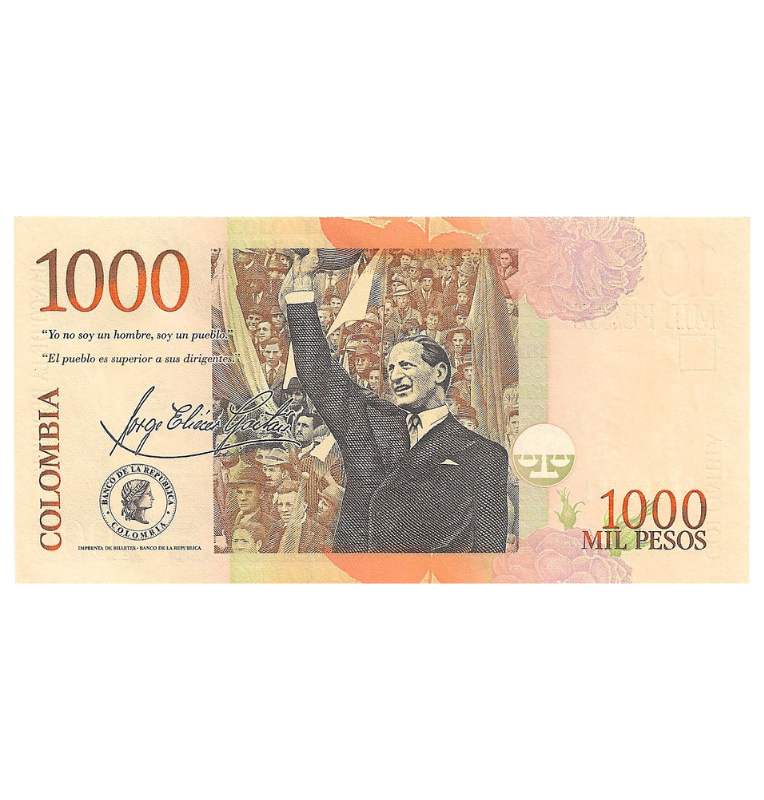 Colombia 1.000 Pesos 2 agosto 2016