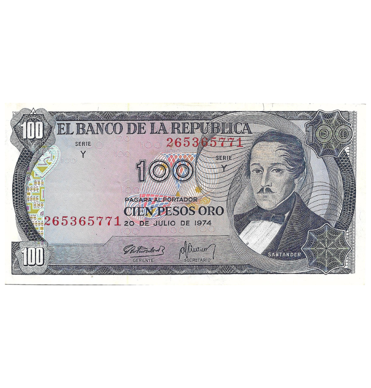 Colombia 100 Pesos 1974. NO UNC