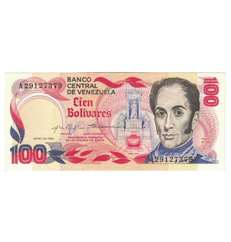 Venezuela 100 Bolívares 1980 NO UNC