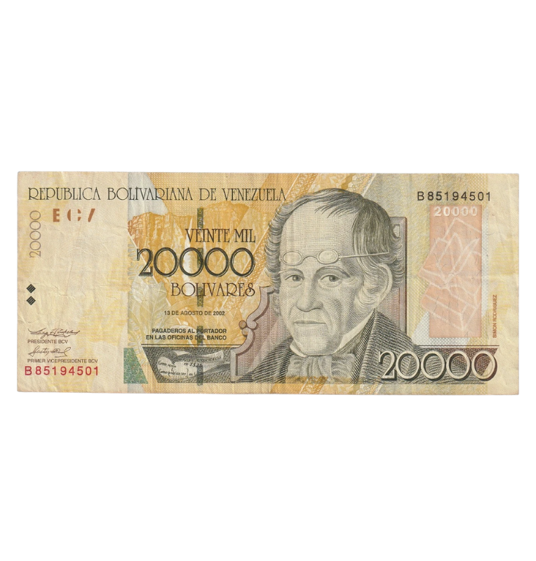 Venezuela 20.000 Bolívares 2002 - 2006  NO UNC