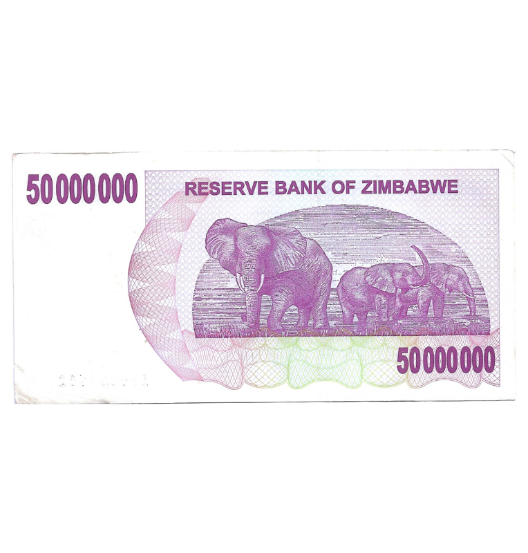 Zimbabue 50.000.000 Dólares 2008 Pick 57 NO UNC