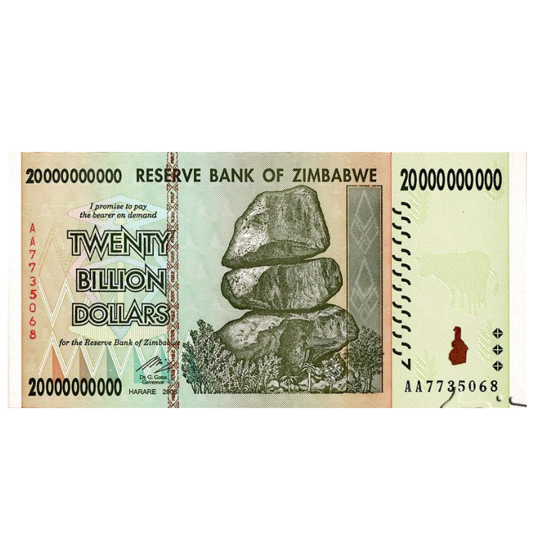 Zimbabue 20.000.000.000 Dólares 2008 Pick 86 NO UNC