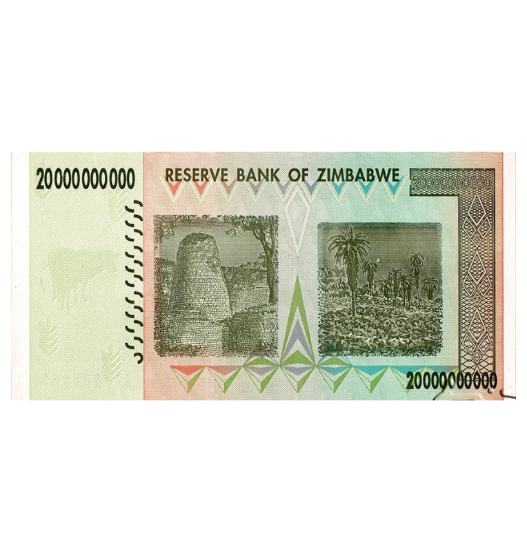 Zimbabue 20.000.000.000 Dólares 2008 Pick 86 NO UNC