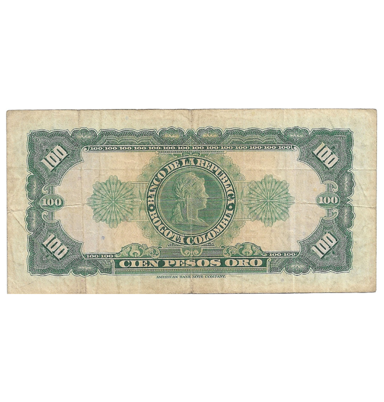 Colombia 100 Pesos Oro 1965 NO UNC