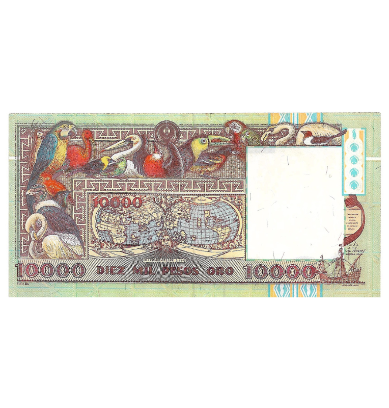 Colombia 10.000 Pesos Oro 1992 Embera. NO UNC. Tiene pinholes