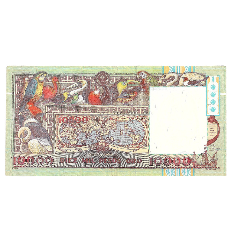 Colombia 10.000 Pesos Oro 1992 Embera. NO UNC. Tiene pinholes