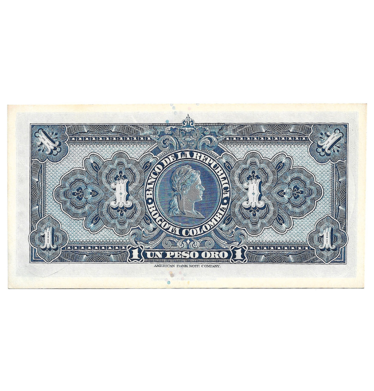 Colombia 1 Peso Oro 1944 20 Julio. NO UNC