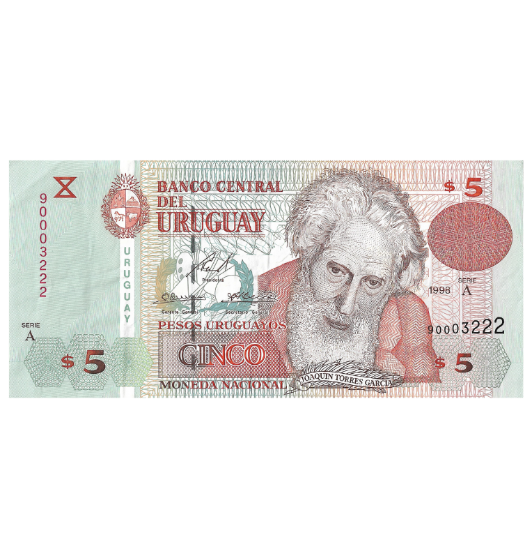 uruguay 5 Pesos 1998 Pick 80