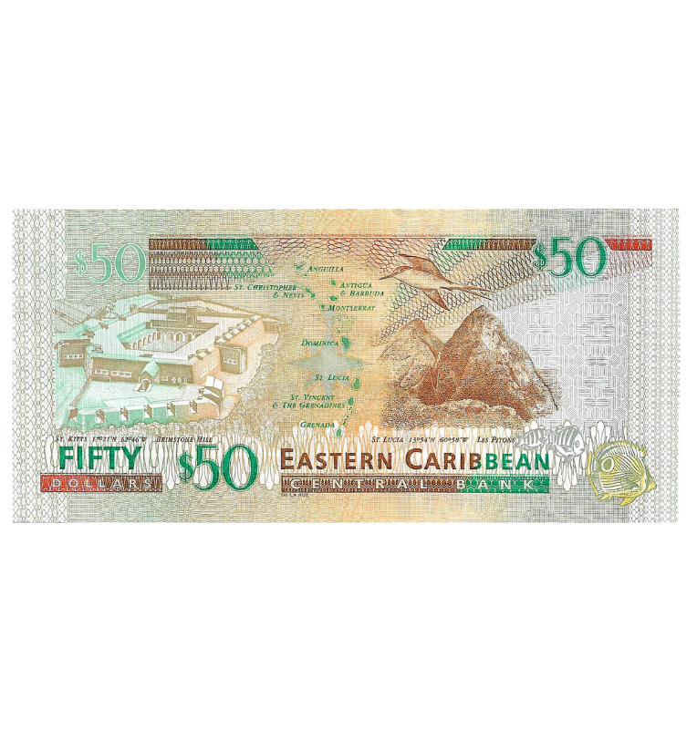 Estados del Caribe Oriental 50 Dólares  ND Pick 54