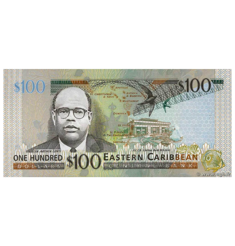 Estados del Caribe Oriental 100 Dólares  ND Pick 55