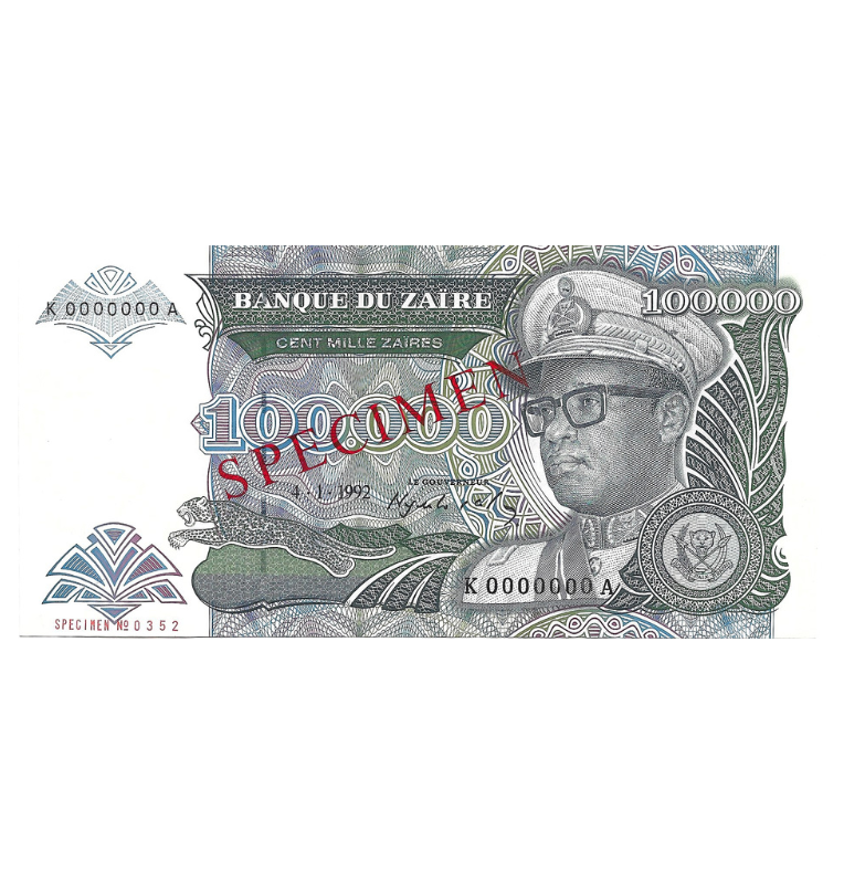 Zaire 200,000 Zaires 1992 Pick 42s NO UNC