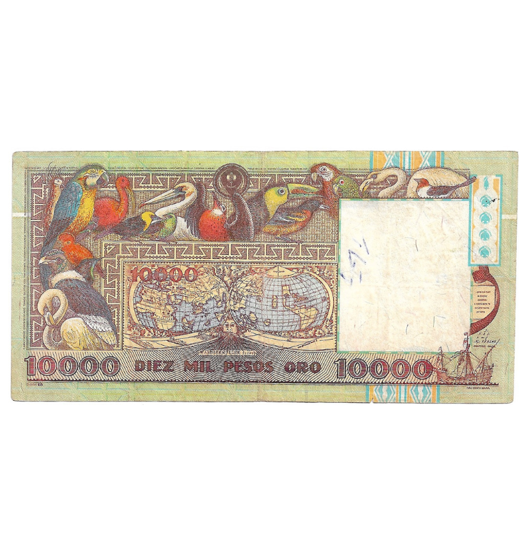 Colombia 10.000 Pesos Oro 1992 Embera. NO UNC. Pinholes