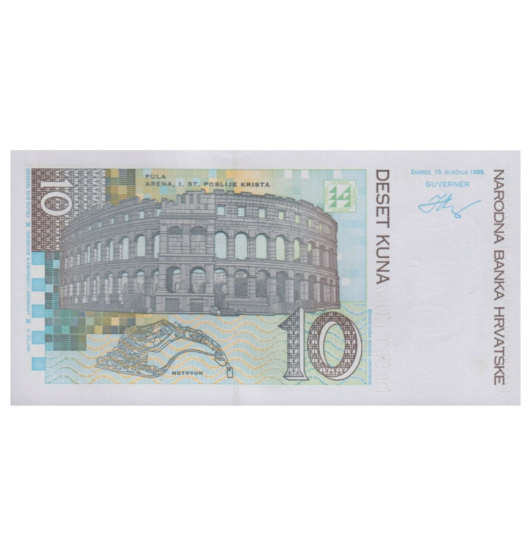 Croacia 10 Kuna 1995 Pick 36 (NO UNC)