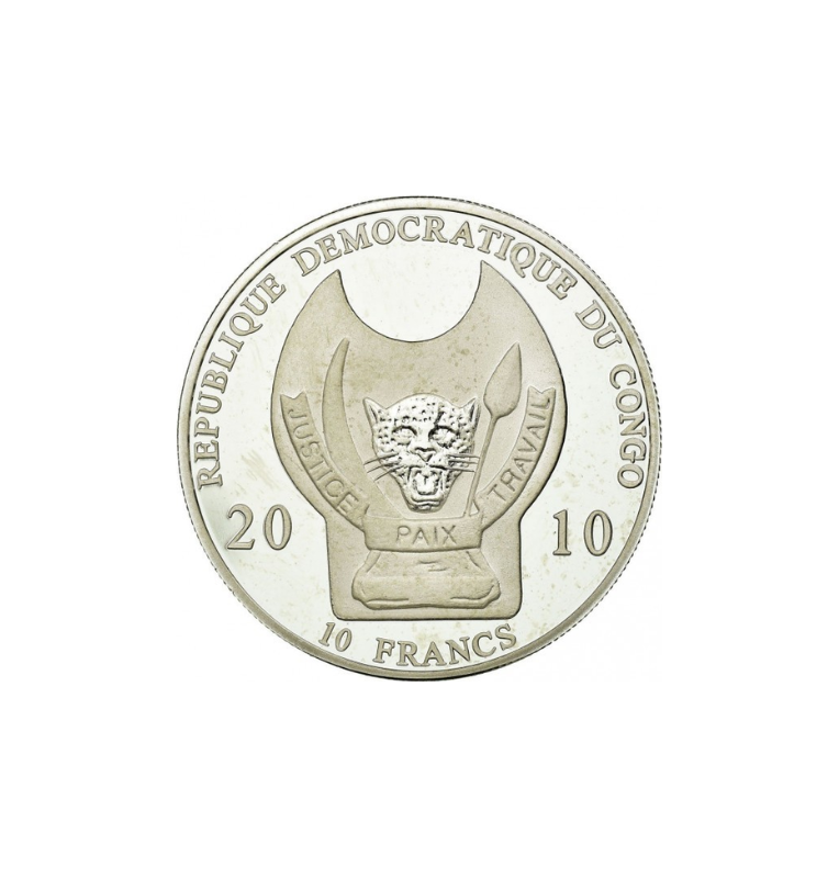 República Democrática del Congo 10 Francos, 2010 Guerreros del Mundo - Zulú