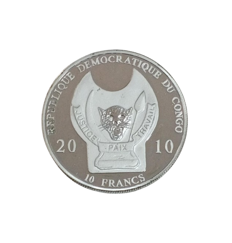 República Democrática del Congo 10 Francos, 2010 Guerreros del Mundo Chinese