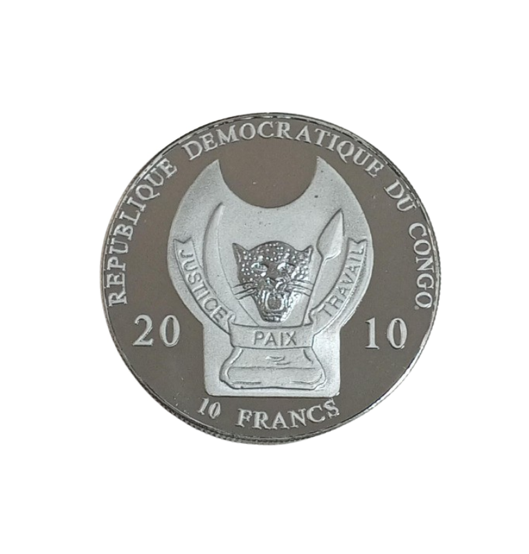 República Democrática del Congo 10 Francos, 2010 Guerreros del Mundo Templar Knight