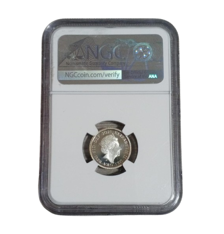 Reino Unido 5 Pence 2021 Certificada PF 69 Ultra Cameo