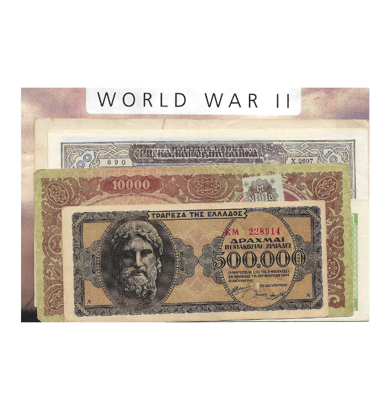 Set World War 5 billetes
